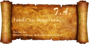 Takács Angelika névjegykártya